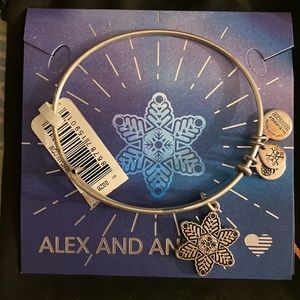 Alex and Ani snow star silver bracelet
